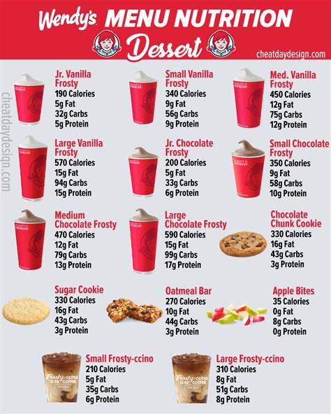calories in large frosty